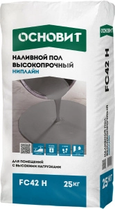 Изображение Наливной пол Основит Ниплайн FС42 высокопрочный 25 кг