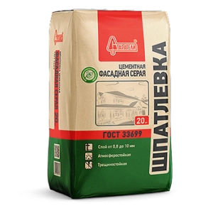 Изображение Шпаклевка фасадная СЕРАЯ Старатели, 20 кг