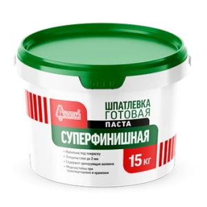 Изображение Шпаклевка готовая суперфинишная Старатели, 15 кг