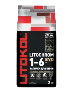 Изображение Литокол Litochrom 1-6 EVO LE.105 затирочная смесь Серебристо-серый  2кг