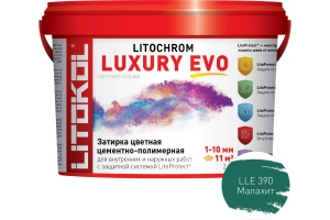 Изображение Литокол Litochrom LUXURY EVO LLE.390 затирочная смесь Малахит 2кг