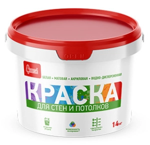 Изображение Краска акриловая для стен и потолков Старатели, 14 кг