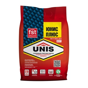 Изображение Клей плиточный Юнис Плюс, 5 кг