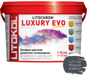 Изображение Литокол Litochrom LUXURY EVO LLE.140 затирочная смесь Мокрый асфальт 2кг