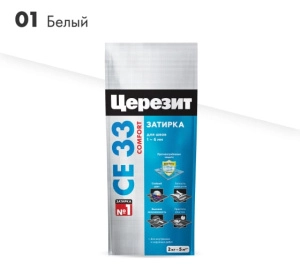 Изображение Затирка для плитки Церезит CE33 №01 белая 2кг