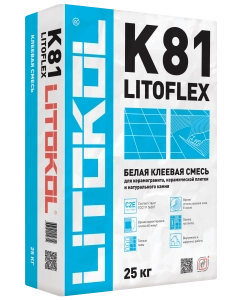 Изображение Клей для плитки Литокол LitoFlex K81 клей Белый 25кг