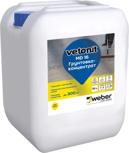 Изображение Грунтовка-концентрат для пола и стен ВЕТОНИТ МД-16, 10 л