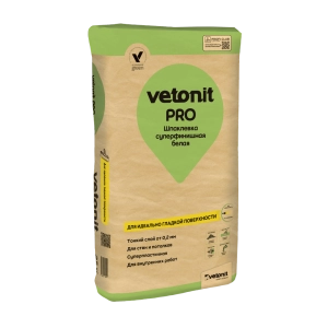 Изображение Шпаклевка полимерная суперфинишная белая ВЕТОНИТ ПРО, 25 кг