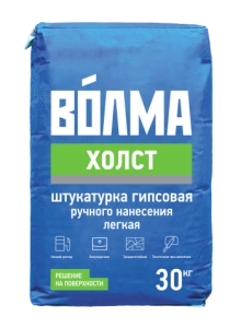 Изображение Штукатурка гипсовая Волма Холст Серая, 30 кг