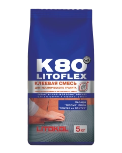 Изображение Клей для плитки Litokol Litoflex K80 Серый 5 кг