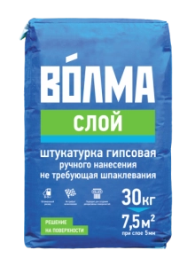 Изображение Штукатурка гипсовая Волма Слой Белая, 30 кг