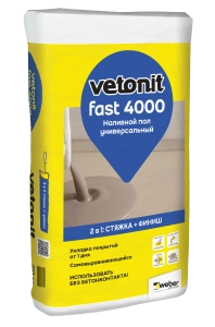 Изображение Универсальный наливной пол ВЕТОНИТ ФАСТ 4000 , 20 кг