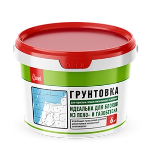 Изображение Старатели грунтовка для пористых сильновпитывающих оснований, 6 кг