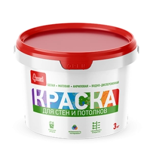 Изображение Краска акриловая для стен и потолков Старатели, 3 кг
