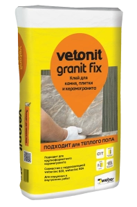 Изображение Клей для камня, плитки и керамогранита ВЕТОНИТ Гранит Фикс, 25 кг