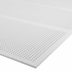 Изображение КНАУФ-Акустика ППГ3-Б1-8/18КР-4ПК Блочная круглая перфорация R-белая 2448х1224х12,5 мм  (уп.25шт)