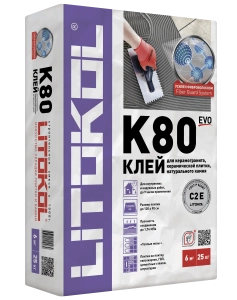 Изображение Клей для плитки Litokol Litoflex K80 Серый 25 кг